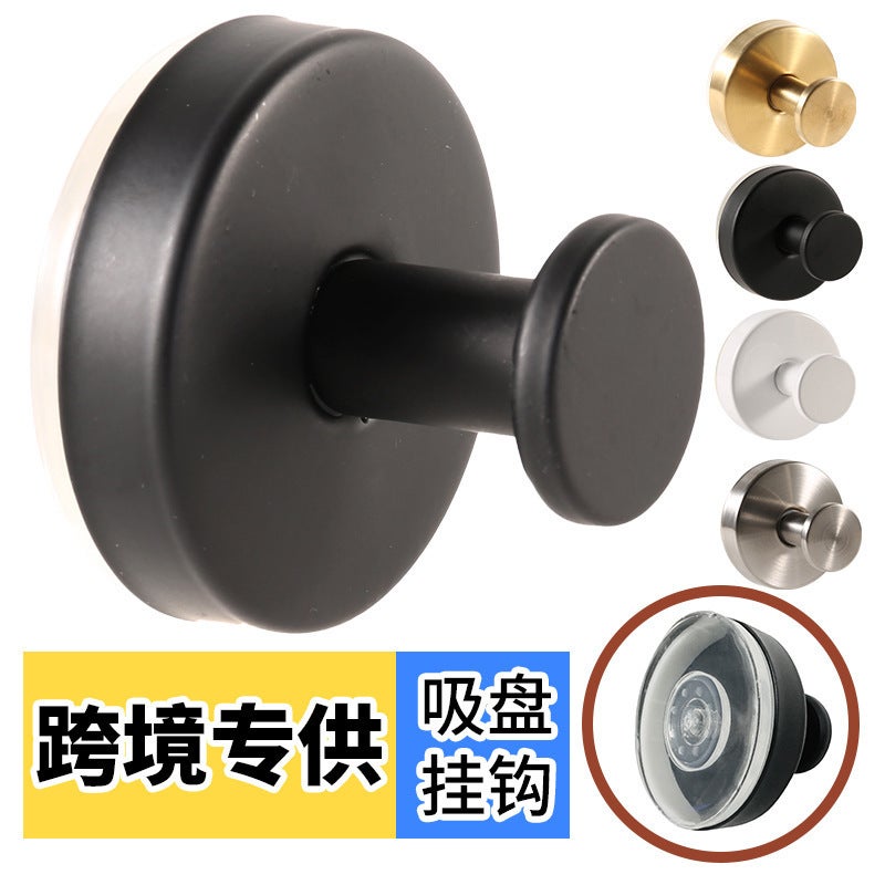 Stainless Steel Strong Suction Cup Hook Kitchen Bathroom Towel Hook Punch-Free Toilet Metal Coat Hook - Image 2